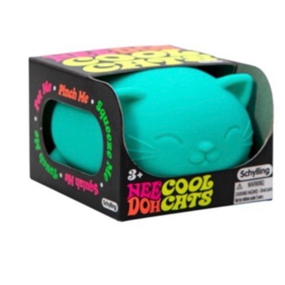 New Authentic Cool Cats Teal Cat Squishy Stress Toy